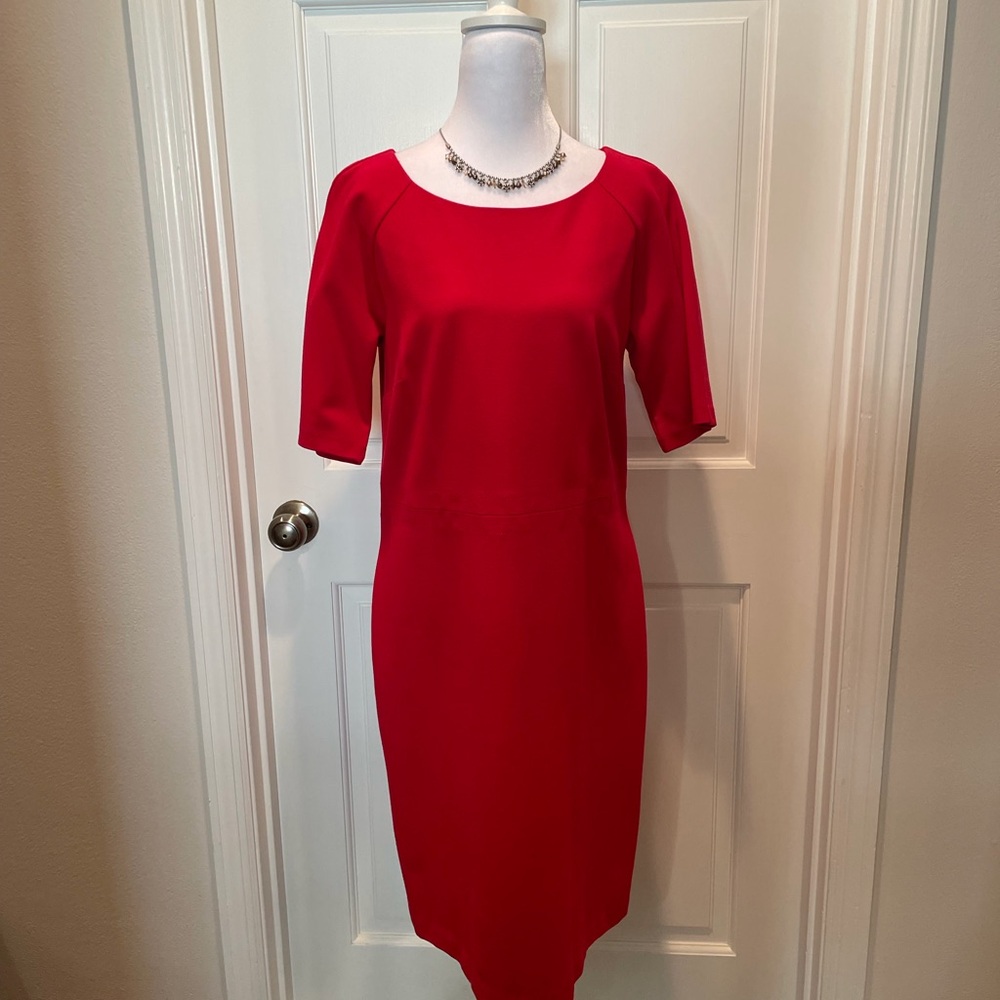 Talbots Vibrant Red Midi Dress
